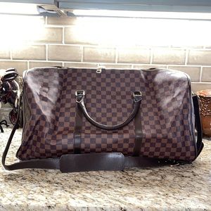 Checkered keepall 55